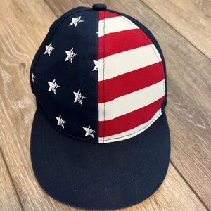 Kids American Flag Baseball Cap - Red White Navy American Flag